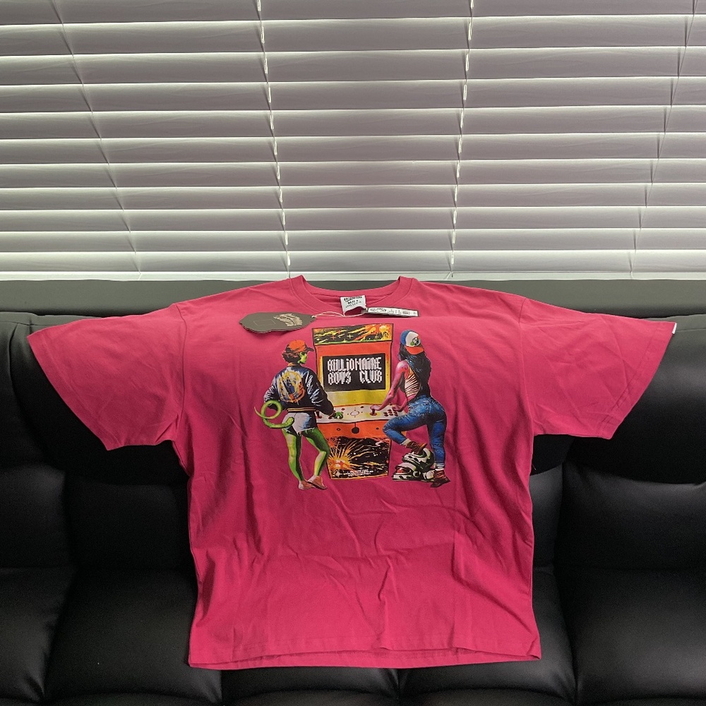 Billionaire Boys Club 2 Player Cotton Graphic Tee  in Paradise Pink Size Large